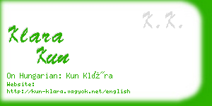 klara kun business card